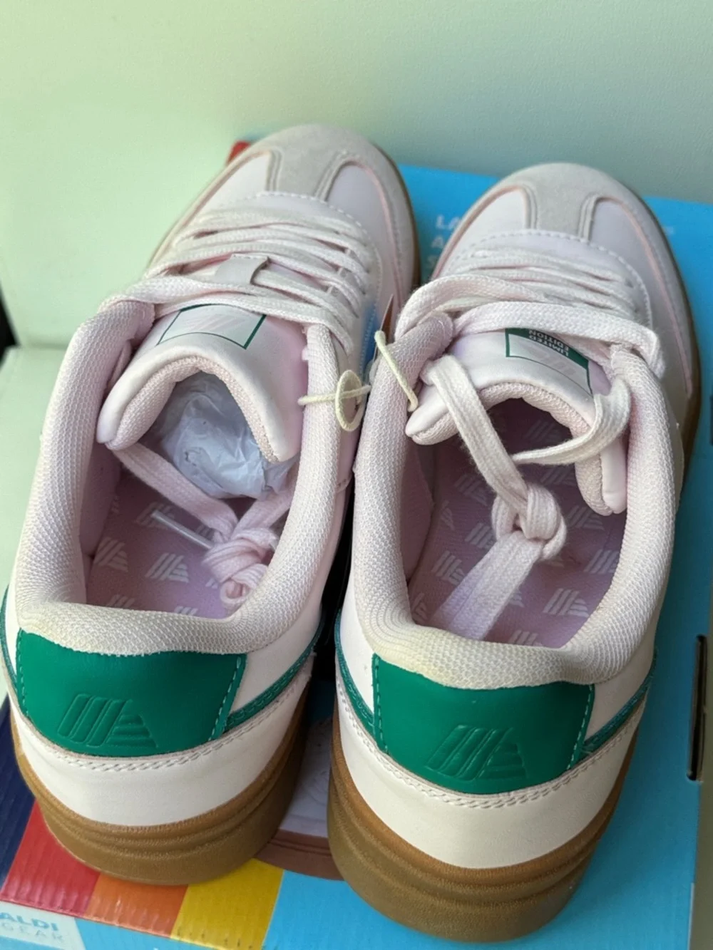 NWT ALDI Gear 50th Anniversary Women's Pink Sneakers with Gum Sole